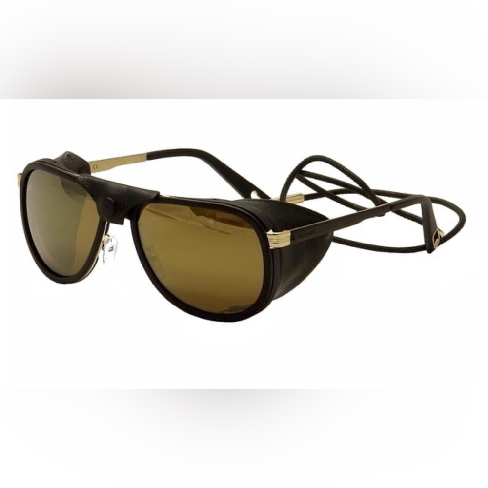 Vuarnet Glacier 1315 Medium – Matte Black / Pure Brown Gold Flash
